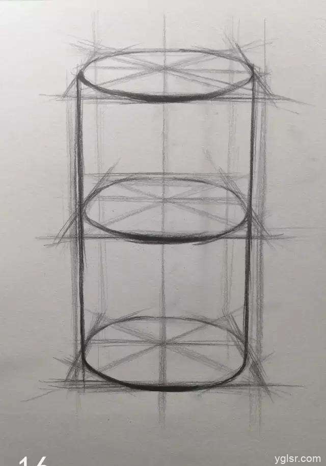 素描圆柱体结构分析绘画步骤教程