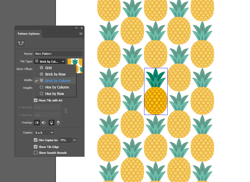 ai初级教程，用ai画一个无缝衔接的菠萝