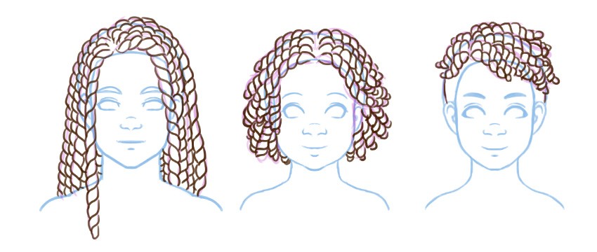 非洲人头发怎么画，如何画出自然、有质感的非洲式发型