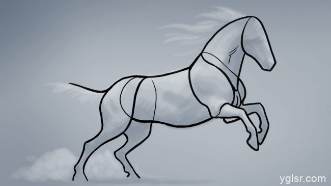 如何画马，马的简单画法步骤分解