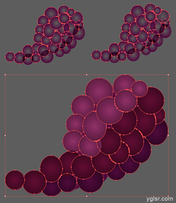 用ai鼠绘一串葡萄矢量图