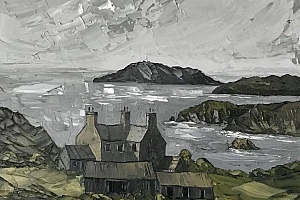 纹理丰富,色调柔和的刀画,英国画家马丁·卢埃林