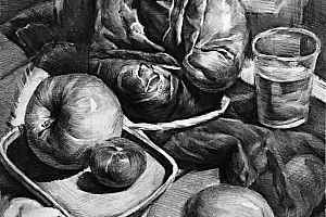 画素描静物画面透视关系的方法有哪些?