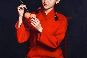 精美的写实人体油画,画中的女子清纯唯美