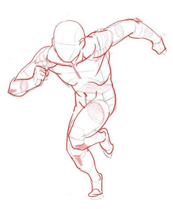 人体绘画姿态三:进阶常规姿态坐,躺,走,跑,跳跃画法